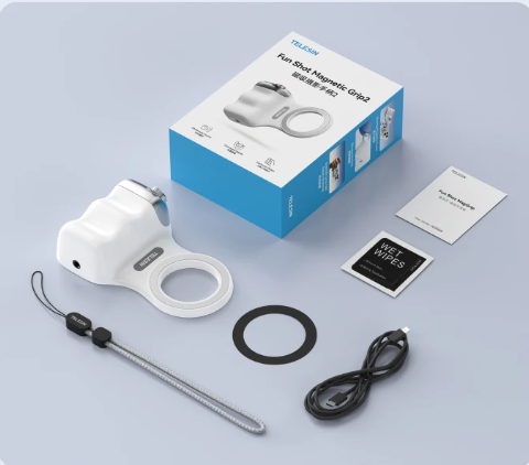 كاميرا الهاتف المغناطيسية من TELESIN تلتقط قبضة اليد, مقبض بلوتوث للتحكم عن بعد - الصورة 5